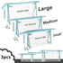 Mber 3-Pack TSA Approved Toiletry Bag, Clear Makeup Bag, Clear Travel Cosmetic Bags Pouches with Zipper, Blue