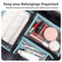 Mber 3-Pack TSA Approved Toiletry Bag, Clear Makeup Bag, Clear Travel Cosmetic Bags Pouches with Zipper, Blue