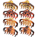 Mber Octopus Hair Claw Clips, Non-Slip Large Strong Hold Jaw Clips, Assorted Tortoise Brown