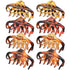 Mber Octopus Hair Claw Clips, Non-Slip Large Strong Hold Jaw Clips, Assorted Tortoise Brown