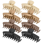 Mber Large Hair Claw Clips, Non-Slip Strong Hold Jaw Clips Matte Finish, Black/Brown/Tan/Nude