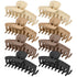 Mber Large Hair Claw Clips, Non-Slip Strong Hold Jaw Clips Matte Finish, Black/Brown/Tan/Nude