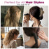 Mber Large Hair Claw Clips, Non-Slip Strong Hold Jaw Clips Matte Finish, Black/Brown/Tan/Nude
