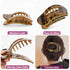 Mber Flat Hair Claw Clips, Curved Non-Slip Large Grip Design, Black & Tortoise Brown