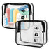 Mber TSA Approved PVC Clear Travel Toiletry Bag (7.67 X 5.90 X 2.55") - Black