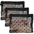 Mber 3-Pack Medium Black Mesh Makeup Bags, Zippered Travel Cosmetic Pouch