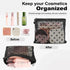 Mber 3-Pack Medium Black Mesh Makeup Bags, Zippered Travel Cosmetic Pouch