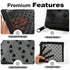 Mber 3-Pack Medium Black Mesh Makeup Bags, Zippered Travel Cosmetic Pouch
