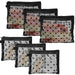 Mber 6-Pack Black Mesh Makeup Bags, Zippered Travel Organizer Pouch Set