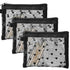 Mber 3-Pack Medium Black Mesh Makeup Bags, Zippered Travel Cosmetic Pouch