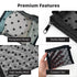Mber 3-Pack Medium Black Mesh Makeup Bags, Zippered Travel Cosmetic Pouch