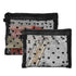 Mber 2-Pack Black Mesh Makeup Bags, Zippered Travel Organizer Pouch Set