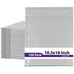 Fosmon #5 Poly Bubble Mailer 10.5 x 16, Lightweight Water/Dust/Shock/Tear Resistant Padded Shipping Envelopes for Book, Magazine, Documents