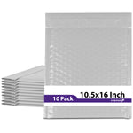 Fosmon #5 Poly Bubble Mailer 10.5 x 16, Lightweight Water/Dust/Shock/Tear Resistant Padded Shipping Envelopes for Book, Magazine, Documents