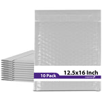 Fosmon #6 Poly Bubble Mailer 12.5 x 16, Lightweight Water/Dust/Shock/Tear Resistant Padded Shipping Envelopes for Book, Magazine, Documents