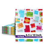 Fosmon #0 Gift Poly Bubble Mailer 6.5 x 9 inches, Lightweight Water/Dust/Shock/Tear Resistant Padded Shipping Envelopes - Birthday, Celebrations, Holiday