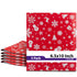 Fosmon #0 Christmas Poly Bubble Mailer 6.5 x 10 inches, Lightweight Water/Dust/Shock/Tear Resistant Padded Shipping Envelopes - Xmas Red White Snow