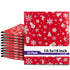 Fosmon #5 Christmas Poly Bubble Mailer 10.5 x 16 inches, Lightweight Water/Dust/Shock/Tear Resistant Padded Shipping Envelopes - Xmas Red White Snow
