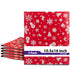 Fosmon #5 Christmas Poly Bubble Mailer 10.5 x 16 inches, Lightweight Water/Dust/Shock/Tear Resistant Padded Shipping Envelopes - Xmas Red White Snow
