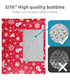 5 Christmas Poly Bubble Mailer 10.5 x 16 inches, Lightweight Water/Dust/Shock/Tear Resistant Padded Shipping Envelopes - Xmas Red White Snow