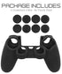 Silicone Skin for PS4 DualShock Controller with Thumb Grip Caps - Black