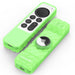 Fosmon Silicone Case for Apple TV 4K 2021 Remote w/ AirTag Slot - Green Glow in The Dark