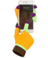 Fosmon Touchscreen Gloves with three conductive finger tips - Green/Pumpkin
