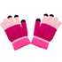 Fosmon Unisex Winter Touch Screen Gloves [Three Conductive Fingertips] - Pink/Pink