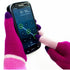 Fosmon Unisex Winter Touch Screen Gloves [Three Conductive Fingertips] - Pink/Pink