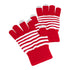 Fosmon Touchscreen Gloves with three conductive finger tips - Red/White