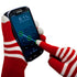 Fosmon Touchscreen Gloves with three conductive finger tips - Red/White