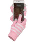 Fosmon T60005 Unisex Winter Touch Screen Gloves, Pink and White