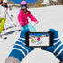 Fosmon Touch Screen Gloves, Unisex Winter Touch Scren Gloves [Three Conductive Fingertips] - Blue/White