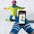 Fosmon Touch Screen Gloves, Unisex Winter Touch Scren Gloves [Three Conductive Fingertips] - Blue/White