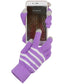 Fosmon Touchscreen Gloves with three conductive finger tips - Purple/White