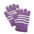 Fosmon Touchscreen Gloves with three conductive finger tips - Purple/White