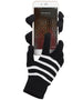 Fosmon Touchscreen Gloves, Winter Knit Gloves with Touch screen Fingers for Men & Women, Superb Accuracy on 3 Conductive Fingertips - Black/White