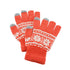 Fosmon Touchscreen Gloves with three conductive finger tips - Orange/White Snowflakes