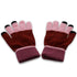 Fosmon Wool Touchscreen Gloves for Men & Women, Touch Screen Winter Gloves with 3 Conductive Fingertips - Red/Pink