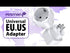 Fosmon European to US Plug Adapter, 1 Pack Europe EU to USA Travel Plug Adapter (Type C/E/F) EU to American Portable Charger Outlet Power Converter for Most of Europe- Germany Italy Spain France