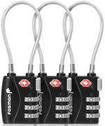 TSA Approved Cable Locks 3-Dial Combo