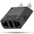 2 Prong Europe (EU) to 2 Prong USA & Canada Travel Outlet Adapter - Type C Plug (Voltage: 2.5/250V) Black