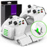 Xbox One/One X/One S/Elite Quad PRO Controller Charger (Upgraded), [Dual Dock + 2 Additional Batteries Slot] High Speed Docking Charging Station with 4 x 1000mAh Rechargeable Battery Packs