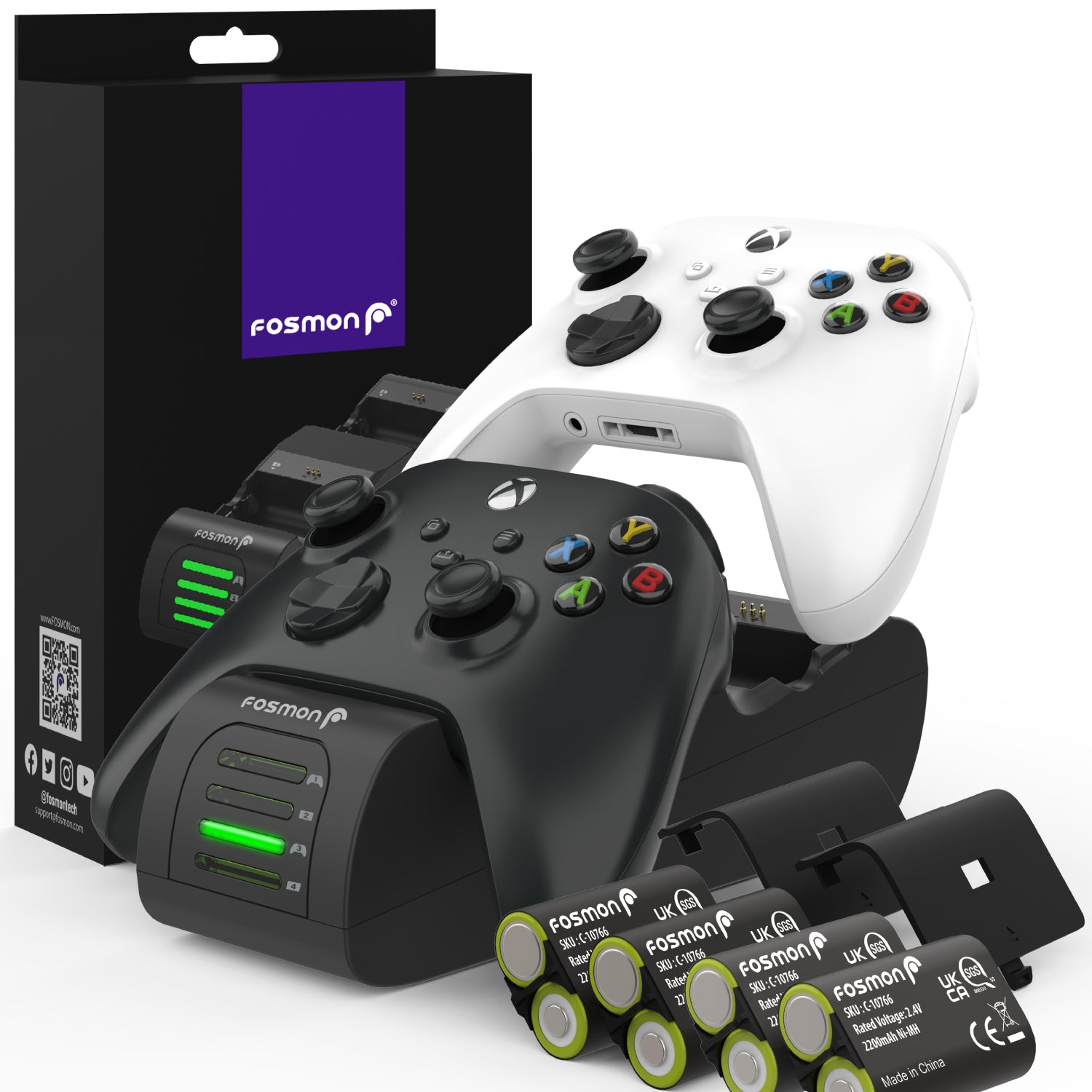 Quad Pro 2 Max Charging Station for Xbox Series X/S, Xbox One, Xbox One X Controllers