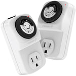 24-Hour Front Facing Mechanical Outlet Timer with One US Socket Outlet
