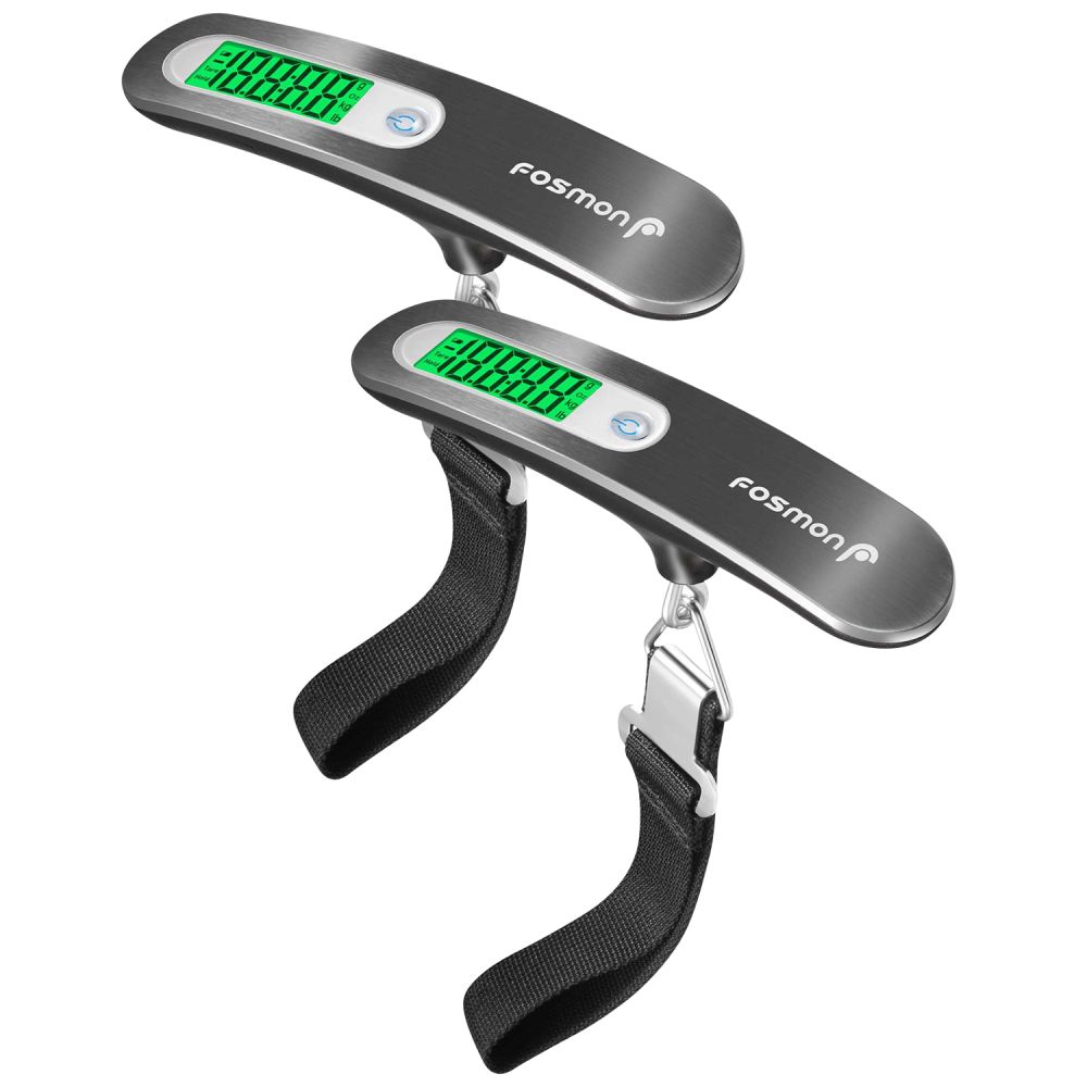 2-Pack Luggage Scale 110lb 50kg Portable Travel LCD Digital