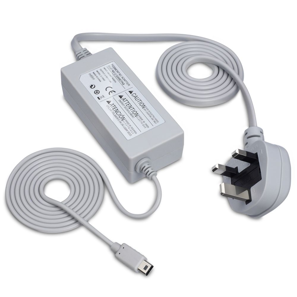 Nintendo Wii U Gamepad Power Charging Ac Adapter Input Ac100 240v Output 4 75v 1 6a W Uk Plug Gray