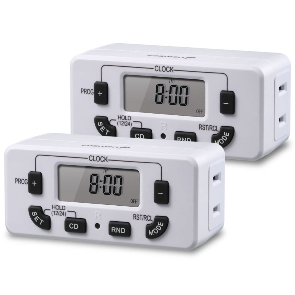 Complete Home Dual Outlet 24-Hour Timer White