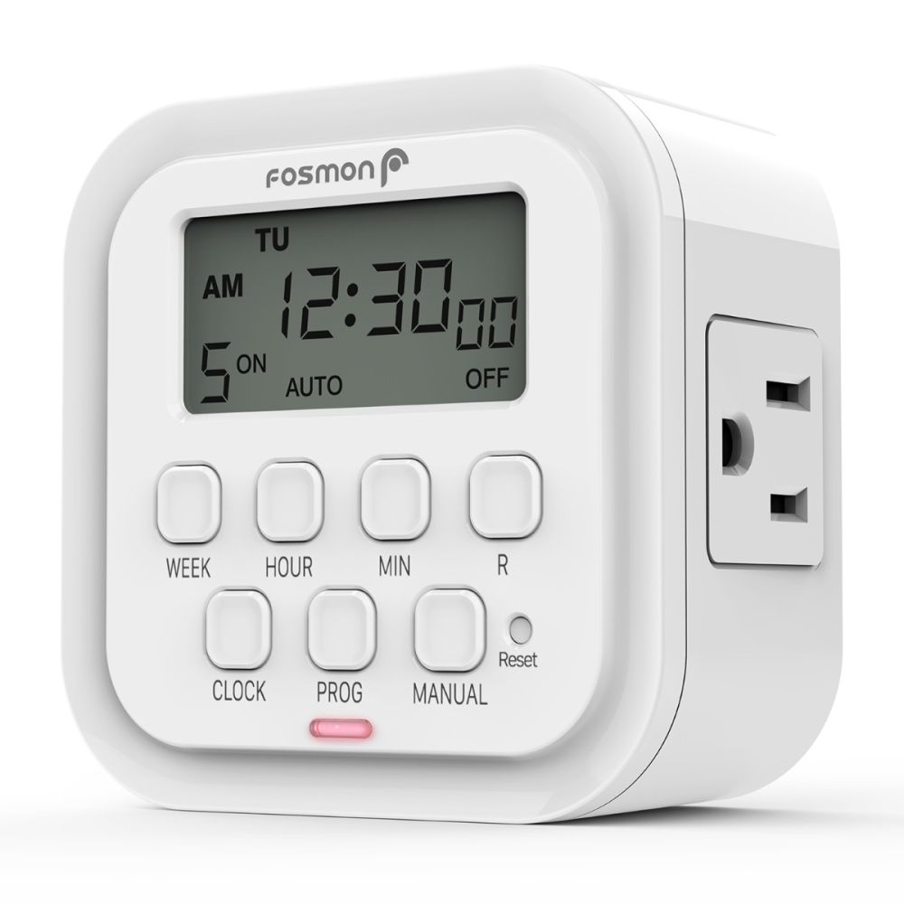 How to use a Fosmon Household Outlet Timer for indoor lighting and other  electronics C-10681 